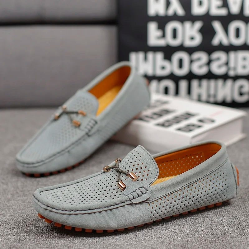 Niels | Ruskind Loafers Sko Herre Perforeret Slip-On