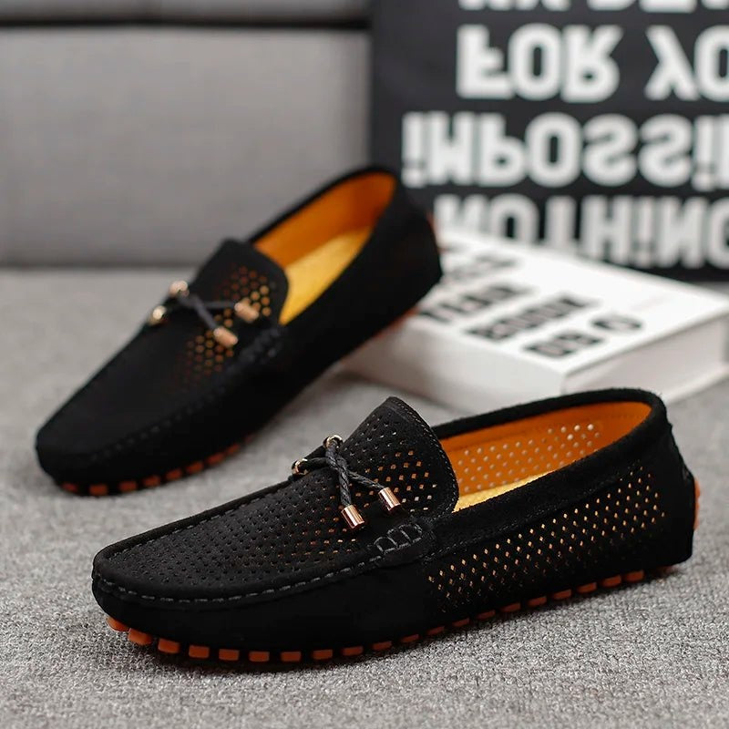 Niels | Ruskind Loafers Sko Herre Perforeret Slip-On