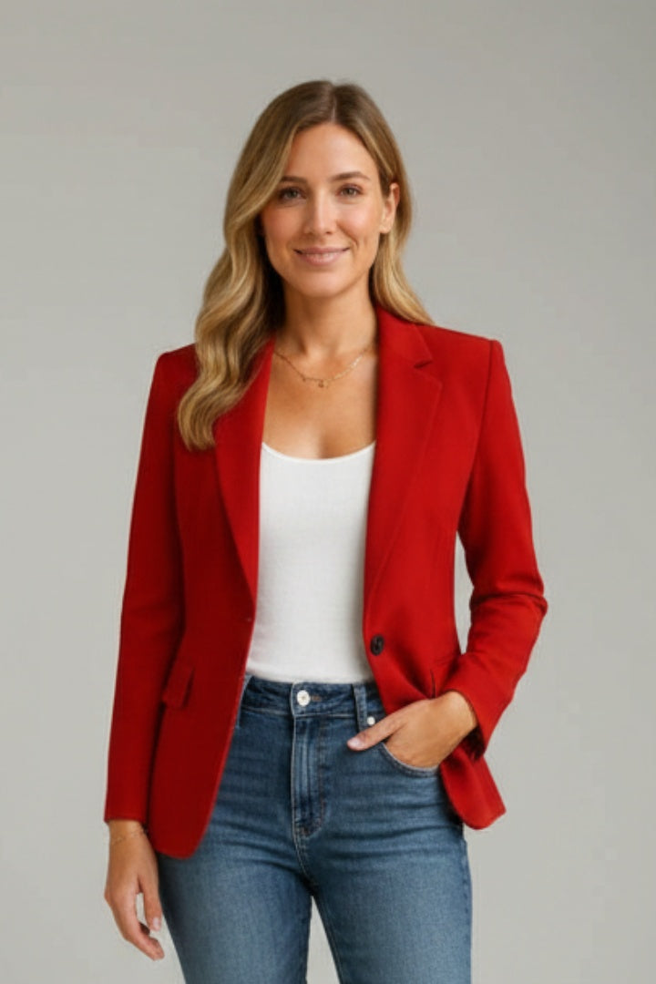 Pernille | Blazer Dame Enkeltknappet Notch-revers