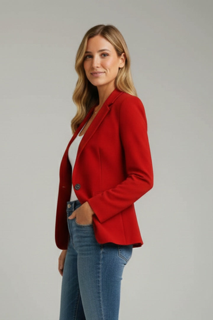Pernille | Blazer Dame Enkeltknappet Notch-revers