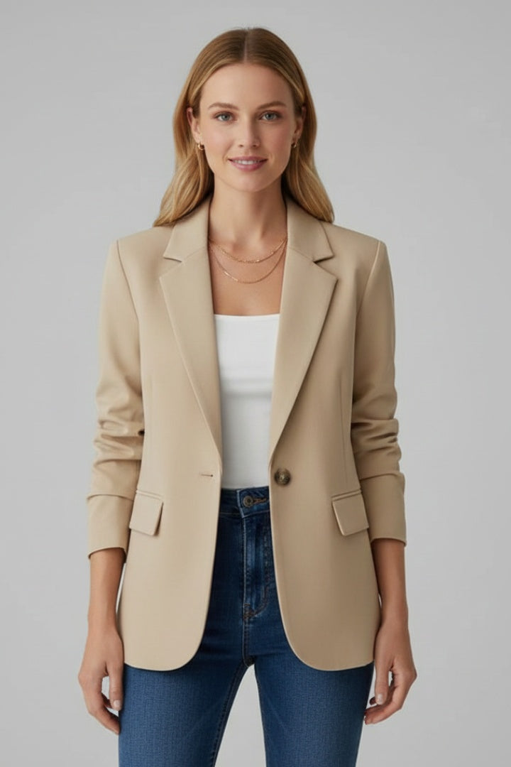 Pernille | Blazer Dame Enkeltknappet Notch-revers