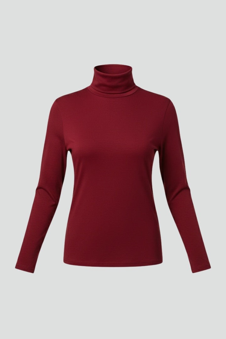Pia | Rullekrave Sweater Dame Lange Ærmer Tætsluttende