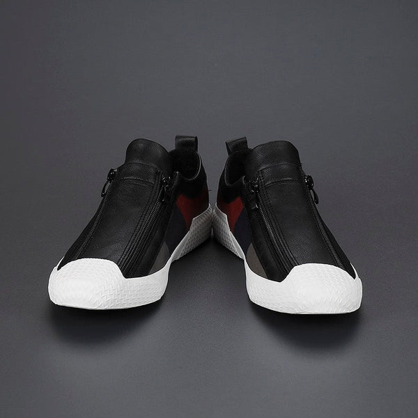 Rasmus | Læder Sneakers Herre Lynlås Colorblock