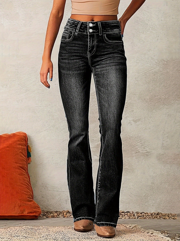 Rikke | Jeans Dame Høj Talje Bootcut Denim