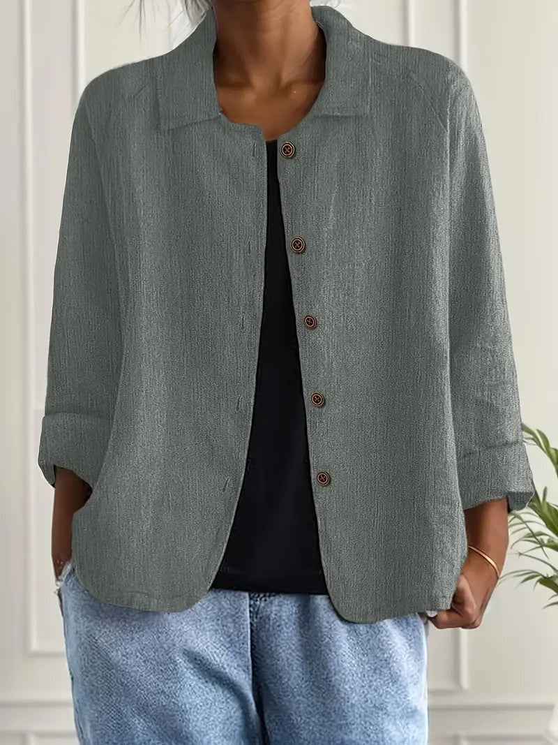 Signe | Jakke Dame Casual Knapper Let Overgangsjakke