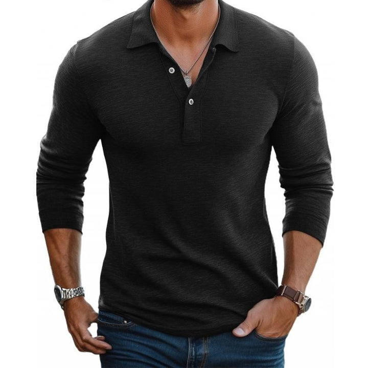 Søren | Polo Langærmet Herre Slim Fit Knapper