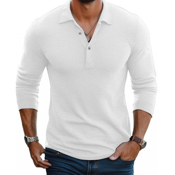 Søren | Polo Langærmet Herre Slim Fit Knapper