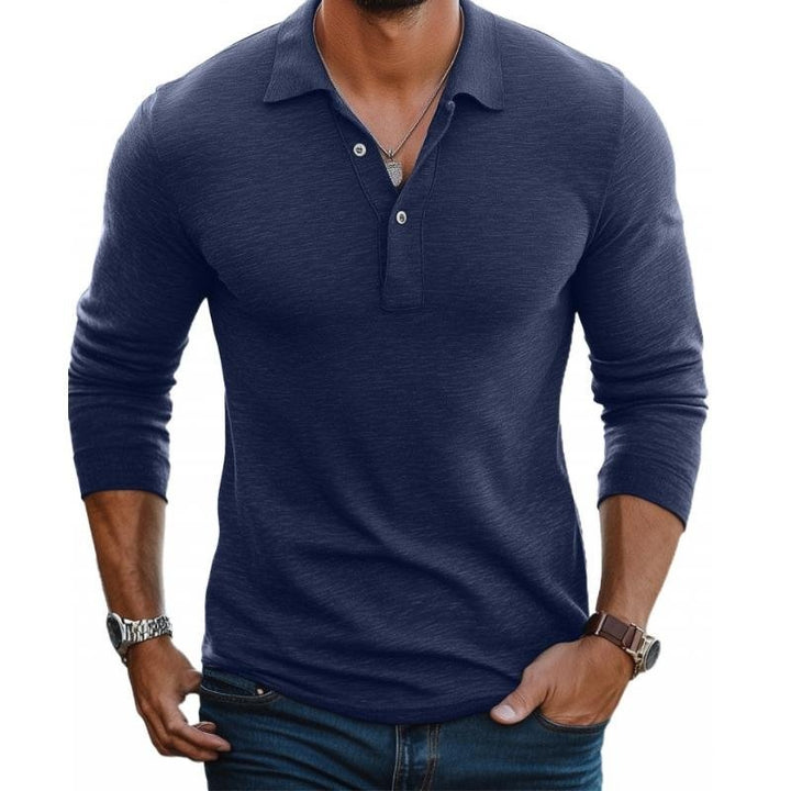 Søren | Polo Langærmet Herre Slim Fit Knapper