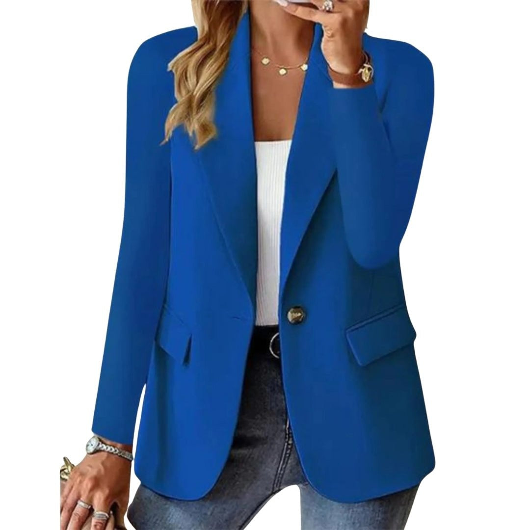 Thea | Blazer Dame Enkeltknappet Langærmet Sjakkeslag