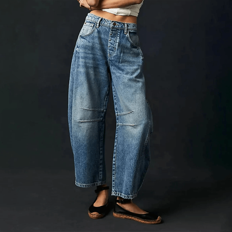Trine | Jeans Dame Løs Pasform Høj Talje