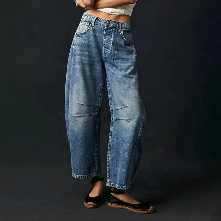 Trine | Jeans Dame Løs Pasform Høj Talje