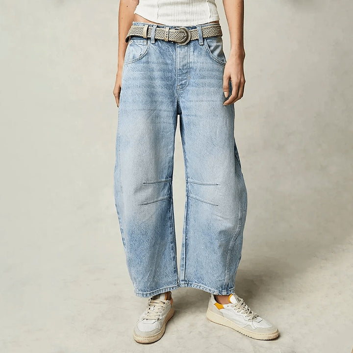 Trine | Jeans Dame Løs Pasform Høj Talje
