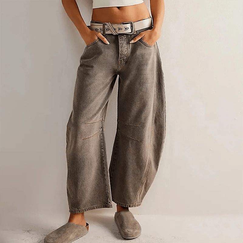 Trine | Jeans Dame Løs Pasform Høj Talje