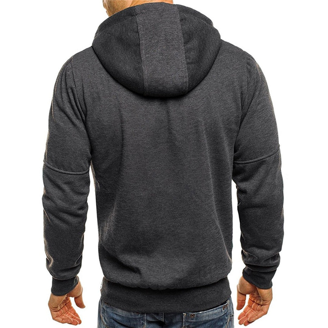 William | Hættetrøje med Lynlås Herre Sweatshirt Lommer