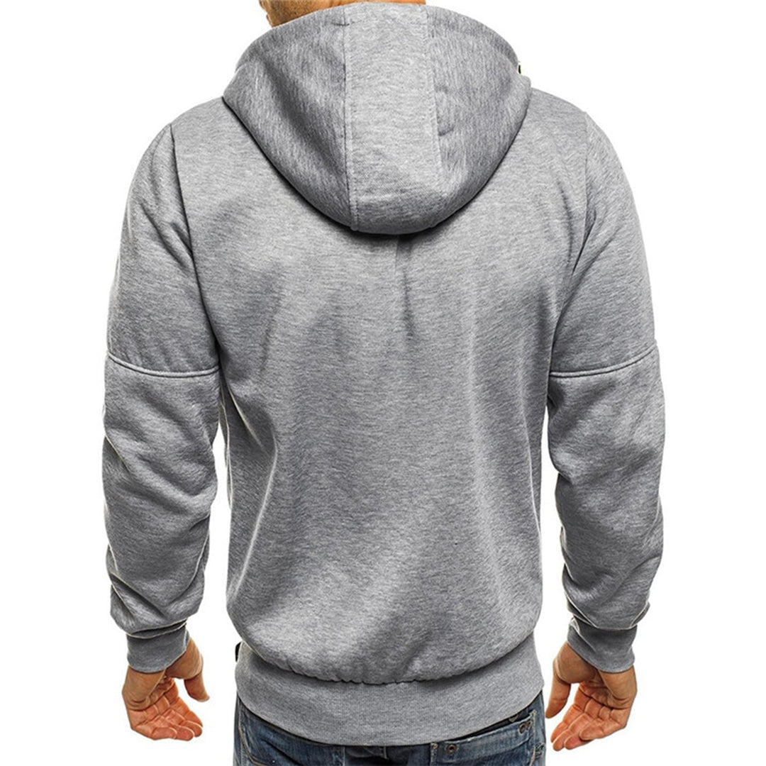 William | Hættetrøje med Lynlås Herre Sweatshirt Lommer