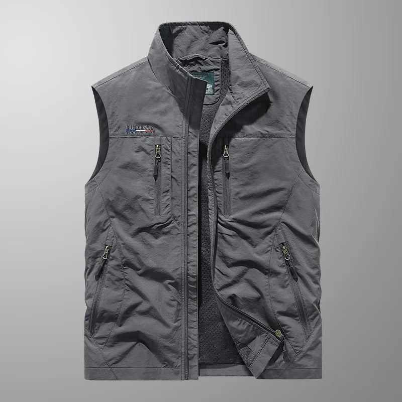 William | Vest Herre Outdoor Lynlås Høj Krave Multi-Lomme