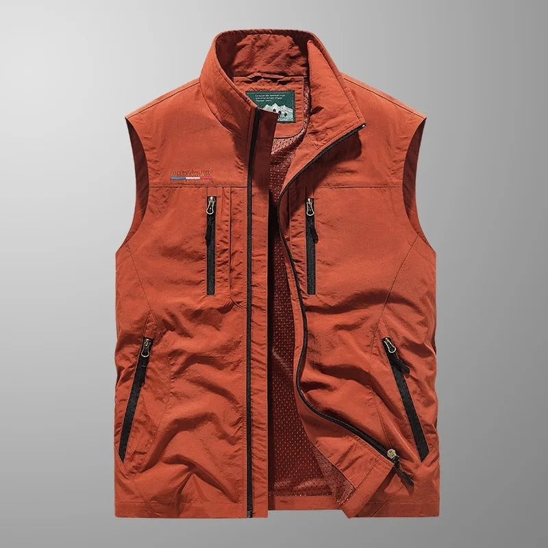 William | Vest Herre Outdoor Lynlås Høj Krave Multi-Lomme