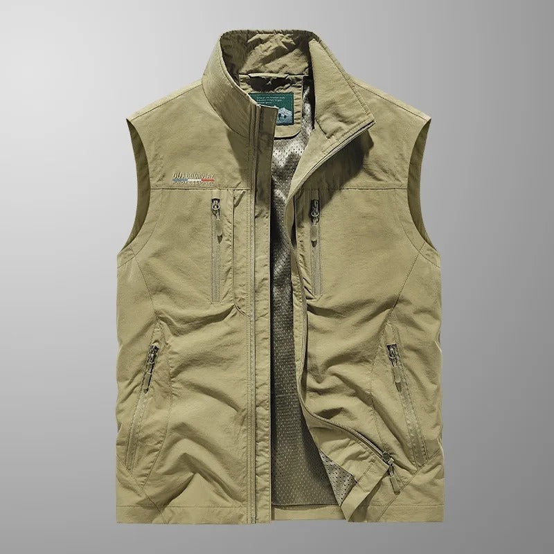 William | Vest Herre Outdoor Lynlås Høj Krave Multi-Lomme