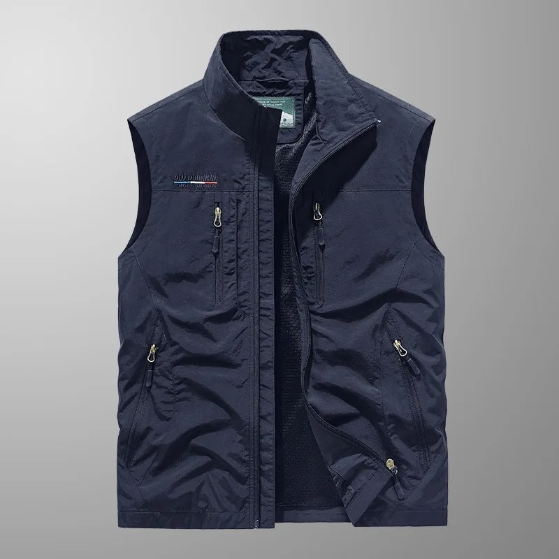 William | Vest Herre Outdoor Lynlås Høj Krave Multi-Lomme
