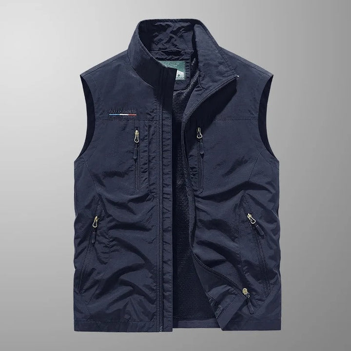 William | Vest Herre Outdoor Lynlås Høj Krave Multi-Lomme