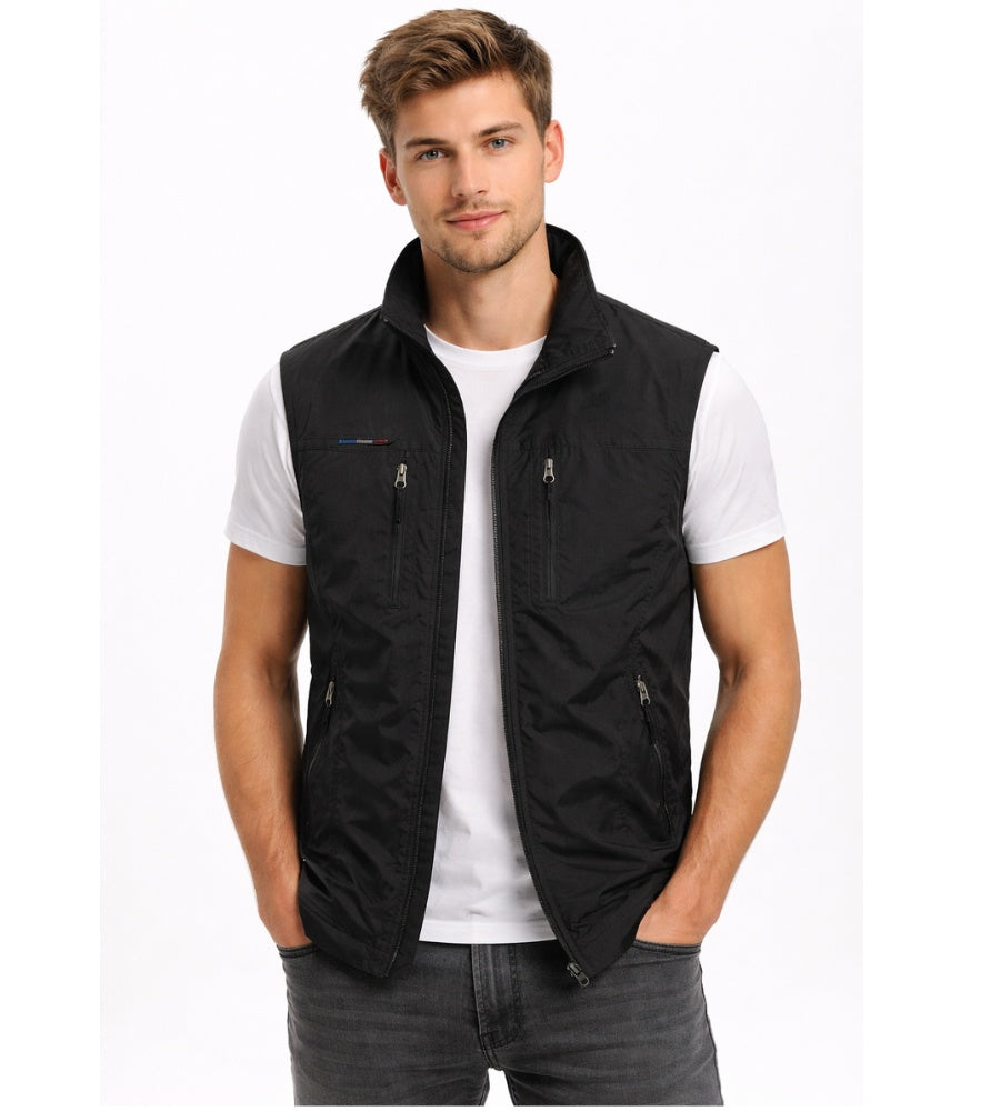 William | Vest Herre Outdoor Lynlås Høj Krave Multi-Lomme