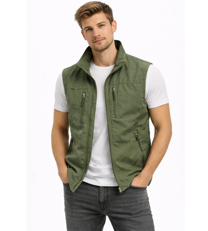 William | Vest Herre Outdoor Lynlås Høj Krave Multi-Lomme