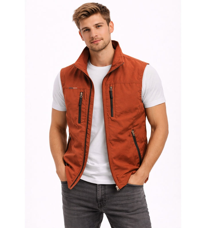 William | Vest Herre Outdoor Lynlås Høj Krave Multi-Lomme
