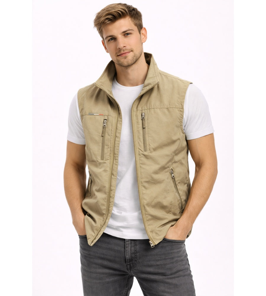 William | Vest Herre Outdoor Lynlås Høj Krave Multi-Lomme
