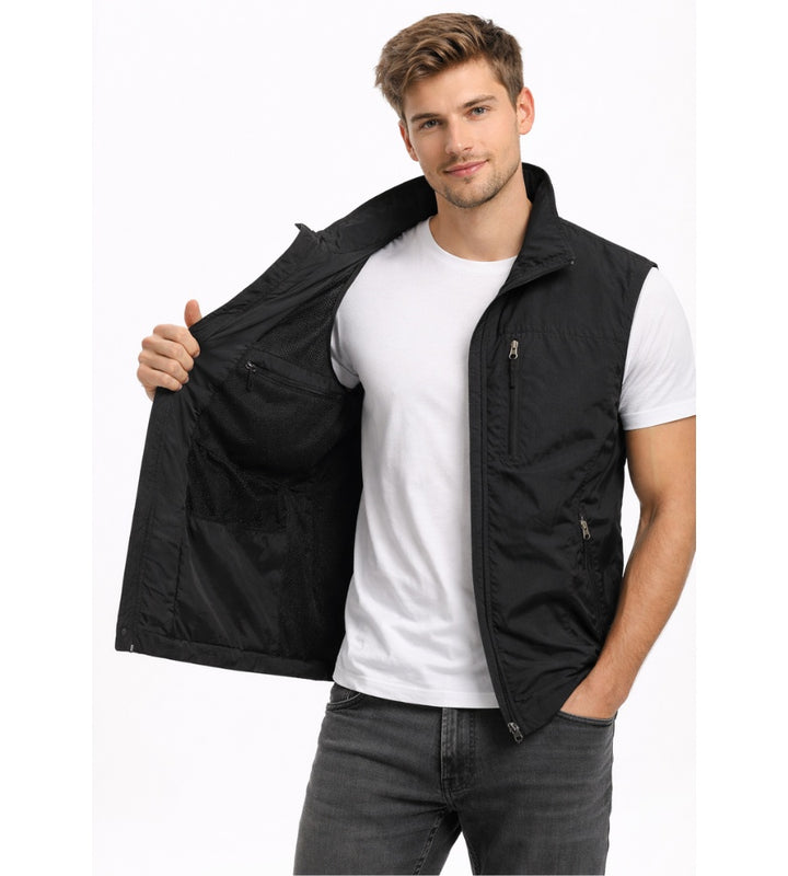 William | Vest Herre Outdoor Lynlås Høj Krave Multi-Lomme